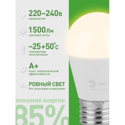 Лампа светодиодная ЭРА GREEN LINE LED P45-15W-830-E27 GL 15Вт шар теплый свет E27 | Лампы cветодиодные Шар (G/P)