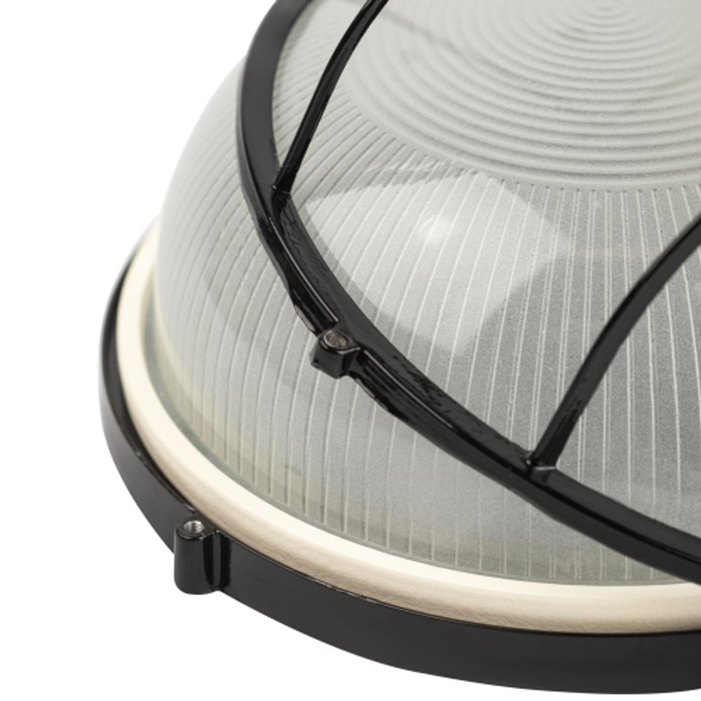 Светильник ЭРА НБП 03-60-002 Акватермо алюминий/стекло решетка IP54 E27 max 60Вт D176 круглый черный | Светильники ЖКХ РБ