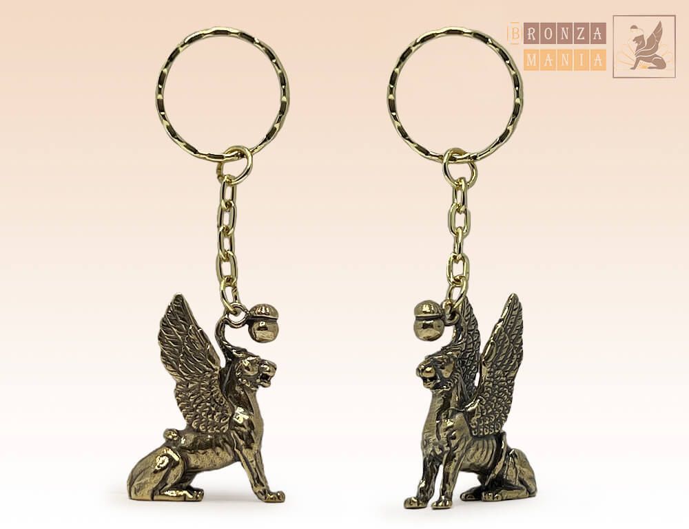 брелок Грифон с фонарем рельефный