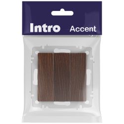 Выключатель Intro Accent 6-106-10 тройной, 10А-250В, IP20, СУ, AL/CU, венге | Intro