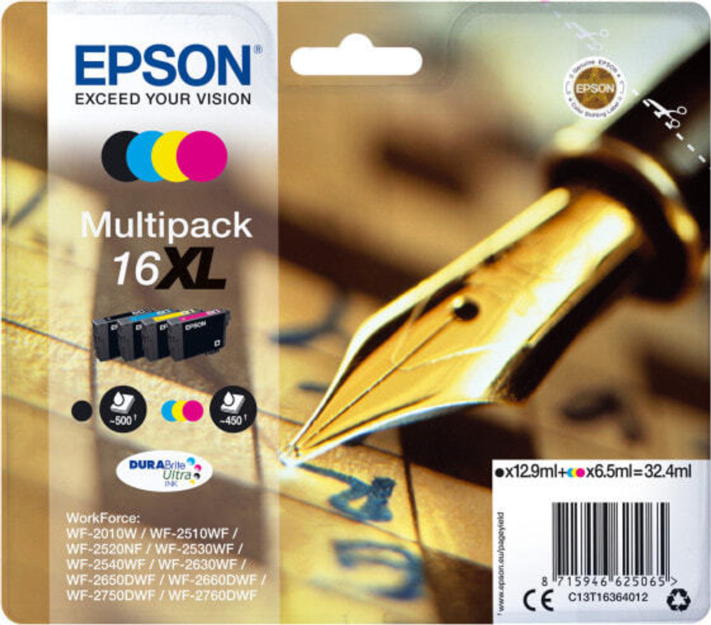 Epson Pen and crossword C13T16364022 струйный картридж 1 шт Подлинный Черный, Голубой, Пурпурный, Желтый