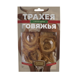 "Деревенские лакомства" трахея говяжья с мясом курицы для собак, 50г
