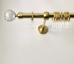 Карниз кованый для штор "Ост Шар с огранкой" d20 мм однорядный, цвет латунь