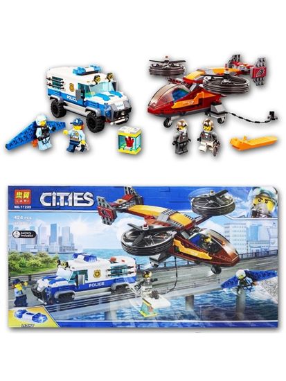 Конструктор Lari «Воздушная полиция: Кража бриллиантов» арт. 11209 (City 60209) , 424 детали