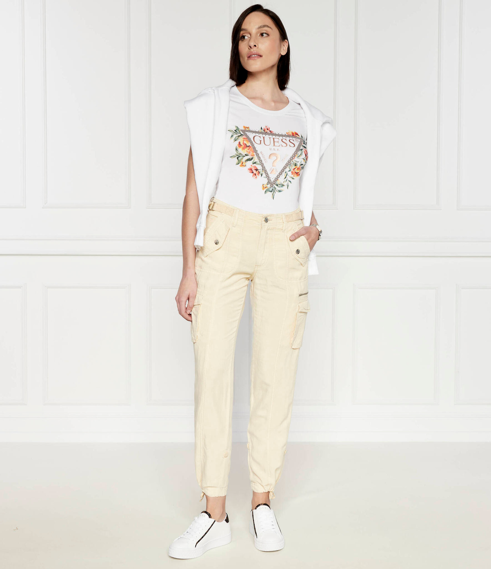 Футболка TRIANGLE FLOWERS GUESS - белый(W4GI24 J1314)