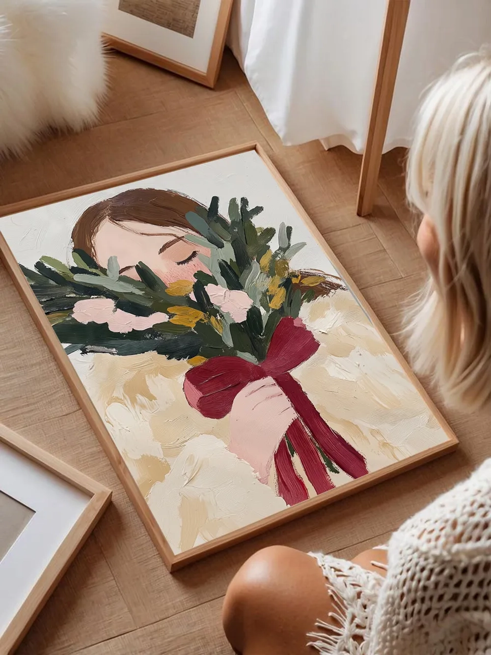 Новогодний декор постер 40х50 см на стену интерьерный