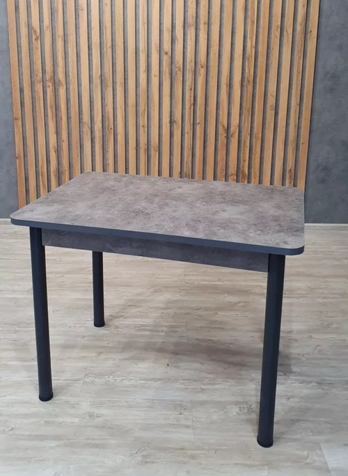 Стол обеденный Д17 раскладной (Цемент темный/Опоры металлик)