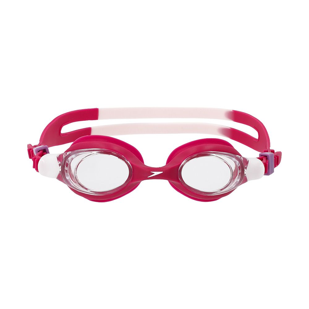 Очки для плав. детск. SPEEDO SKOOGLES Jr, 8-7500645003-C17CF, ПРОЗРАЧНЫЕ линзы, красная оправа