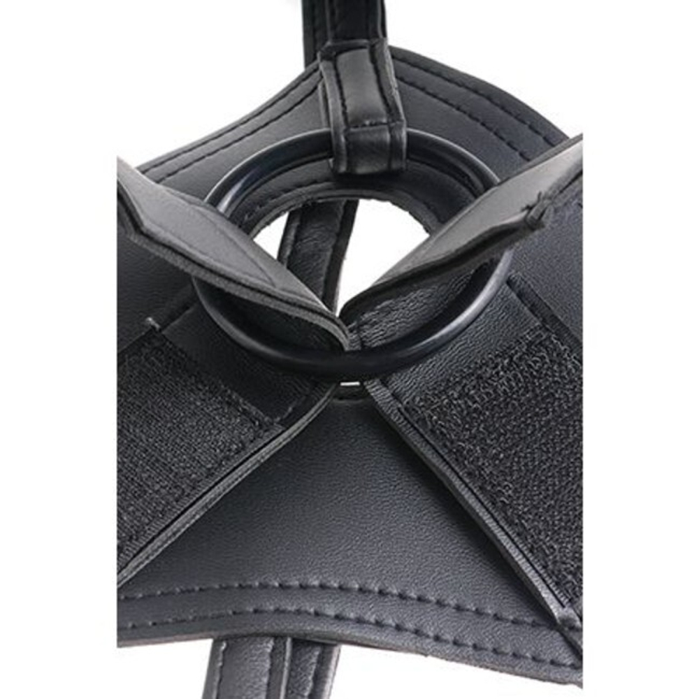 Страпон Strap-on Harness 8" Cock трусики с телесной насадкой (Цвет: Телесный фаллоимитатор, черный трусы)