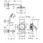Набор для душа GROHE BauEdge: смеситель, SmartBox, верхний душ, шланг, ручной душ, хром (25291000)