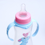 Бутылочку для кормления "Зайки: мамы и малыши" 250 мл приталенная, с ручками   4822607