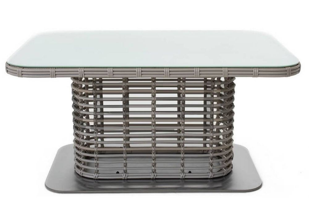 "Блисс" плетеный стол из искусственного ротанга 141х92х75см, цвет молочный