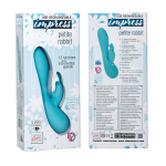 Перезаряжаемый бирюзовый вибромассажер Petite Rabbit - 21 см. (Цвет: бирюзовый)
