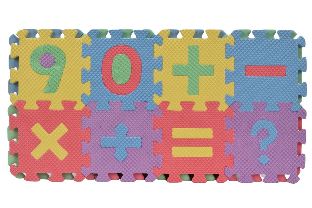 Коврик пазлы Цифры, пазл 8*8 см