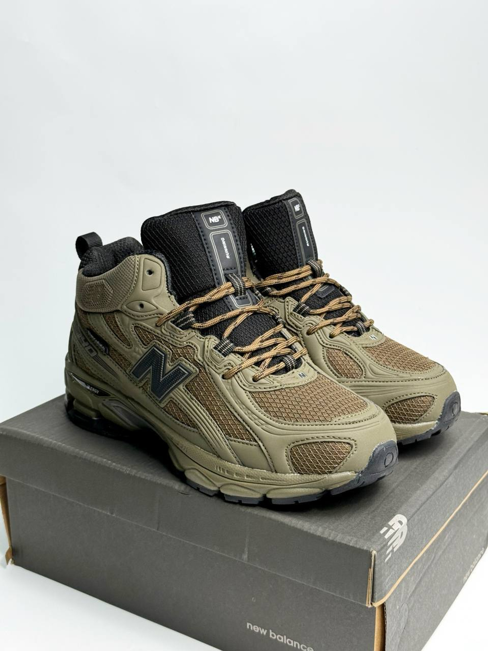 Кроссовки NB 740 на меху #B41 (хаки)