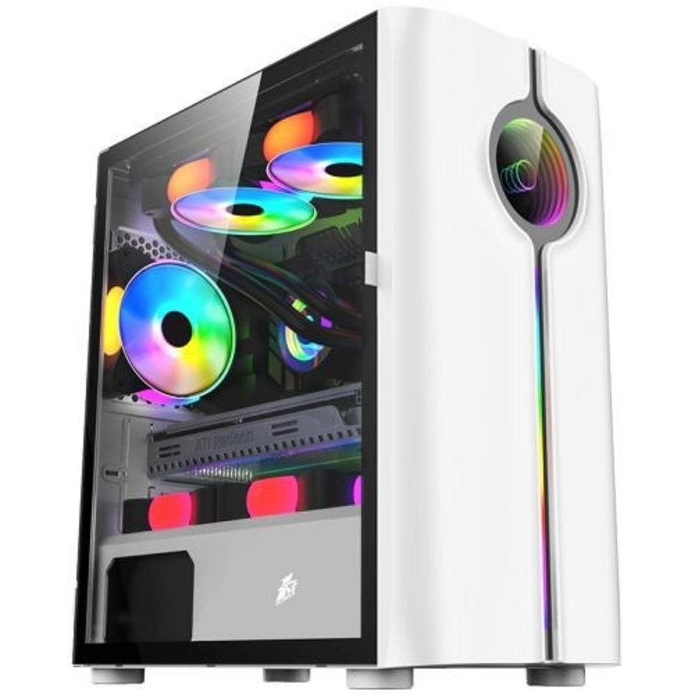 1STPLAYER Корпус  INFINITE SPACE IS3 White / mATX, TG / 1x120mm RGB fan inc. / IS3-WH-1F2-W