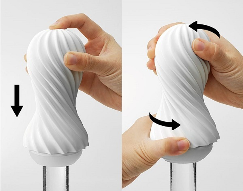 Мастурбатор 17см с мягким рельефом Tenga Flex Silky White FLX-001