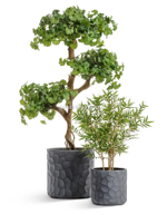 Кашпо TREEZ ERGO - серия Comb - Цилиндр - Дымчато-серый бетон