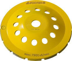STAYER Double, d 180 мм, двухрядная алмазная шлифовальная чашка (33381-180)