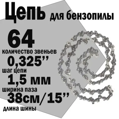 Комплект Шина + 2 цепи 64 (1,5) для бензопилы HUSQVARNA (Хускварна) 137-142