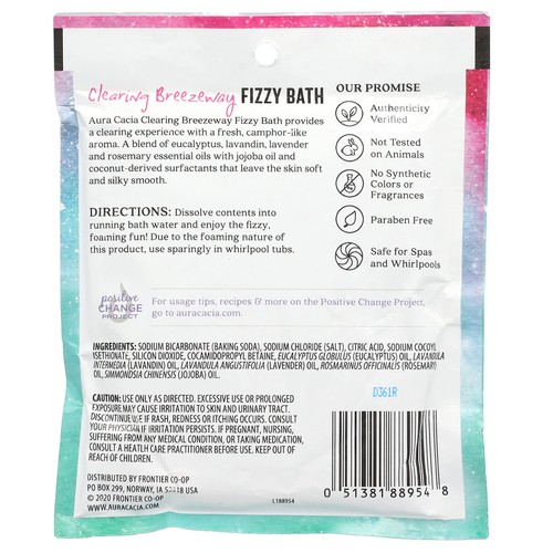 Aura Cacia, Fizzy Bath, Очистительный проход, 2,5 унции (70,9 г)