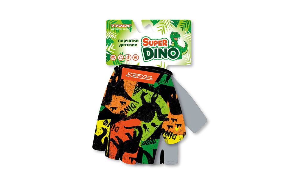 Перчатки TRIX nw Super Dino детские 5XS короткие пальцы дышащая антискользящие