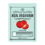 Маска для лица Fortheskin Super Food Real Vegifarm Double Shot Mask Tomato Томат для питания и отбеливания кожи 23 мл