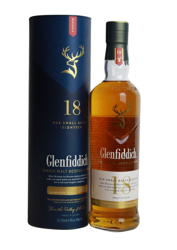 Виски Glenfiddich 18YO односолодовые 40% 0,7л 18 YO