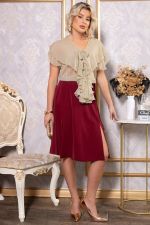 Платье Анхела (бежево-бордовое) П14753-39М LT Collection