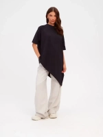 Туника оверсайз ассиметричная черный