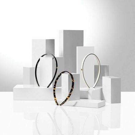 Balmain Hair Couture Ободок из ацетата черепаховый Acetate Headband Tortoise Shell Small