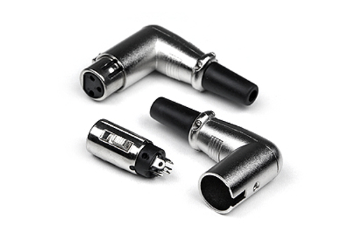 INVOTONE XLR3F200C - Коннектор XLR 3Р, угловой, кабельный, мама, корпус металл/ пластик