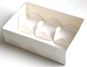 Коробка для моти с пластиковой крышкой и 6 шт ложементами 175*120*55 мм