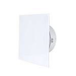 Вытяжной тонкий вентилятор для ванн ММ-Р 01 пластик квадрат 90 м³/час с обратным клапаном  белый глянец