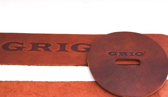 GRT-2 Ремни для оркестровых тарелок, кожа, коричневые, Grig