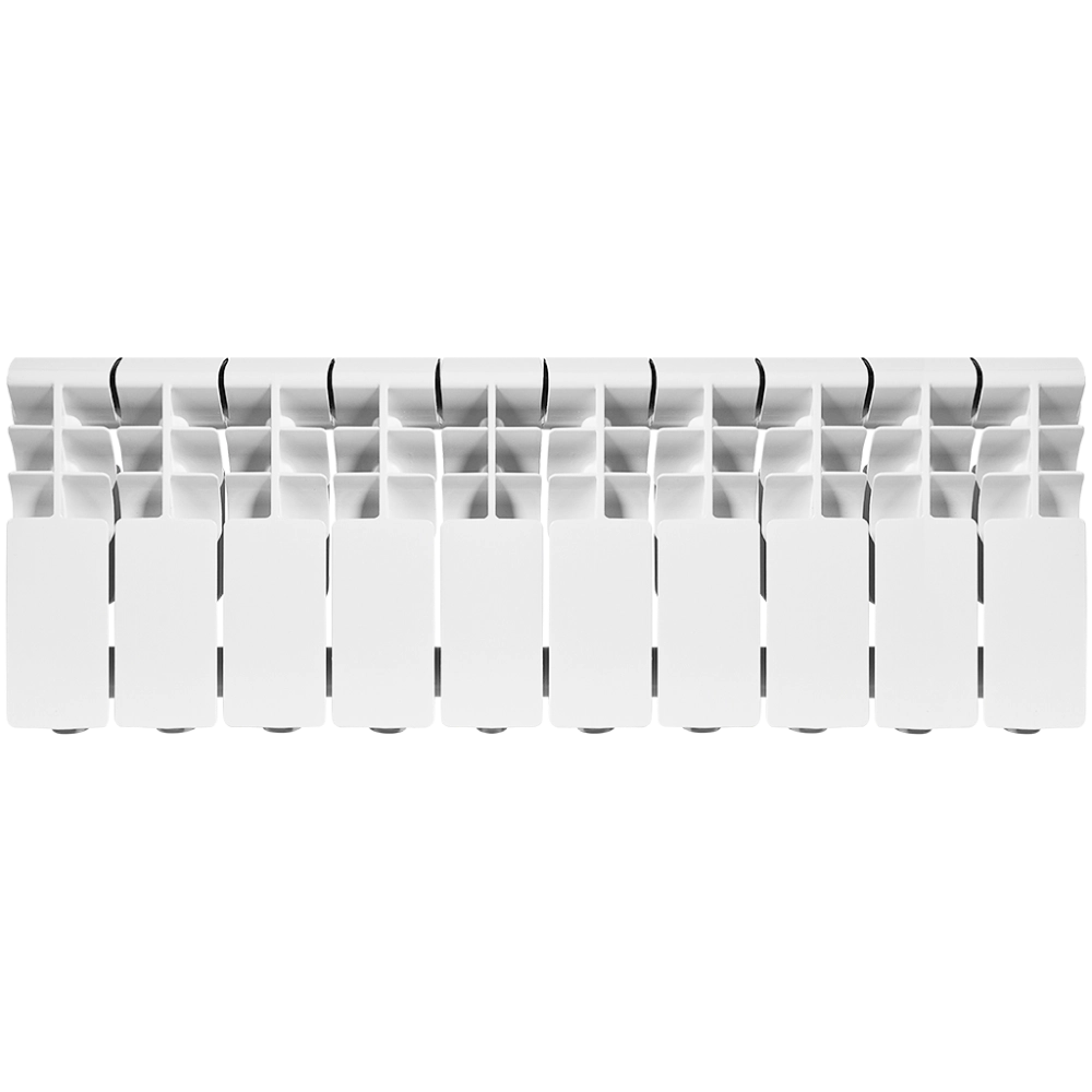 Радиатор алюминиевый ROMMER Plus 200 - 10 секций (подключение боковое, цвет белый)