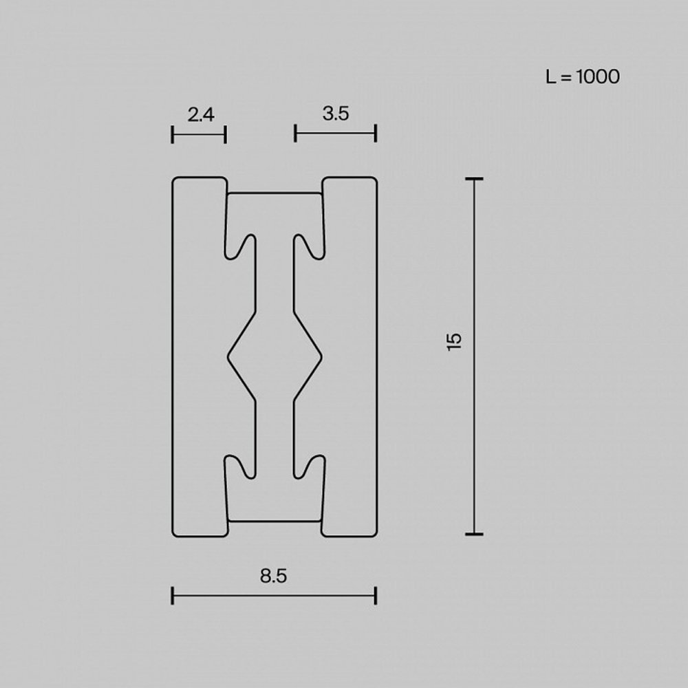 Трек накладной Maytoni Busbar trunkings Flarity TRX154-111B