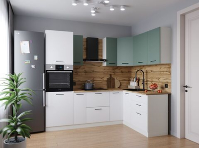 Кухонный гарнитур угловой Муссон 2400х1600 столешница 26 мм