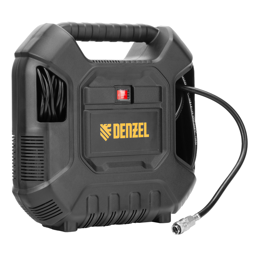 Компрессор воздушный DL1100 1.1 кВт, 180 л/мин, с набором аксессуаров Denzel