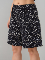 Костюм с шортами КНр-182/черныйгорох