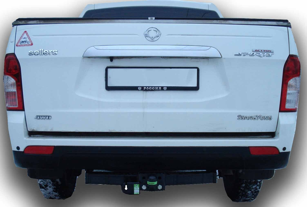Фаркоп Лидер-Плюс для SSANG YONG ACTYON SPORTS (QJ) 2006- с электрикой и сертифкатом в комплекте арт.(S208-F)