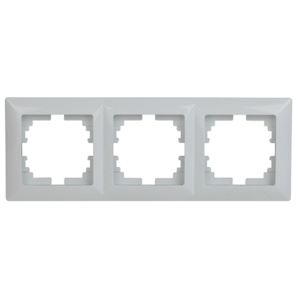 Рамка для розеток и выключателей Intro Solo 4-503-01 на 3 поста, СУ, белый