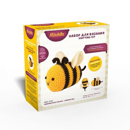 Набор для вязания игрушки "Любопытная пчелка" 14+