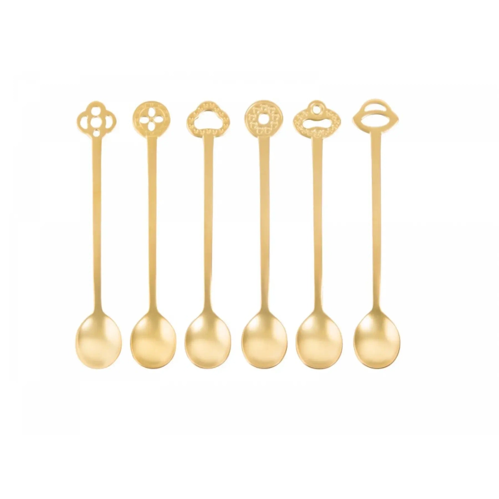 Sambonet Набор из 6 ложек Oriental Party Gold.