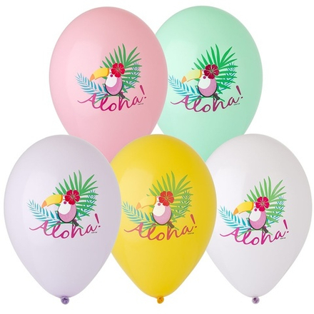 Набор латексных шаров «Тукан. ALOHA» 36 см, 5 шт