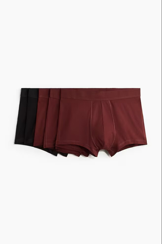 H&M Набор трусов-боксеров ( 5 шт.), бордовый