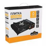 Плита газовая портативная, 1 конф, 34х26х9 см, для цанг баллонов, в кейсе, Чингисхан, 333520