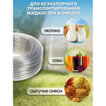 Шланг пищевой, 10 '', 1.5 мм, 2 атм, 40 м, 1 сл, Foody, Ф10, силикон, AD91040