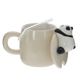 GAEM Кружка с крышкой и ложкой, 390 мл, L14 W10 H13 см