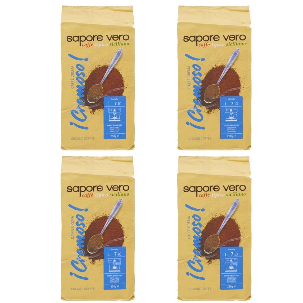 Кофе молотый Sapore Vero Caffe Crema 250 г, 4 шт